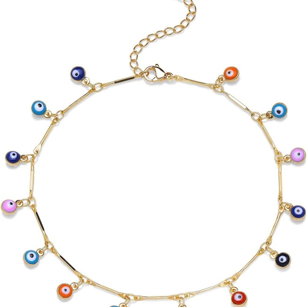 Anklet for Women Gold Chain 14K Gold Plated Dainty Boho Beach Summer Simple Foot